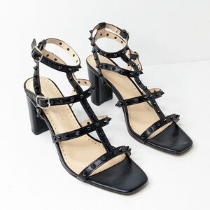 Adrienne Vittadini Gene Heeled Sandals, Black, Women's 8